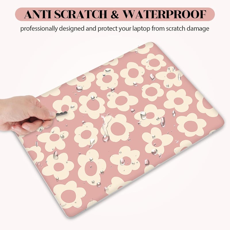 Lauspuck Pink Floral Laptop Skin Sticker Cover Decal, 12 13 13.3 14 15 15.4 15.6 inch Laptop Notebook Vinyl Skin Sticker Cover Personalized Art Protector - Image 3
